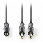 NEDIS COTH23200GY15 STEREO AUDIO CABLE 2X6.35MM MALE TO 3.5MM MALE 1.5M GREY