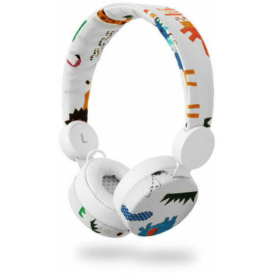 NEDIS HPWD4104WT WIRED HEADPHONES 1.2M ROUND CABLE ON-EAR ELEPHANT WHITE