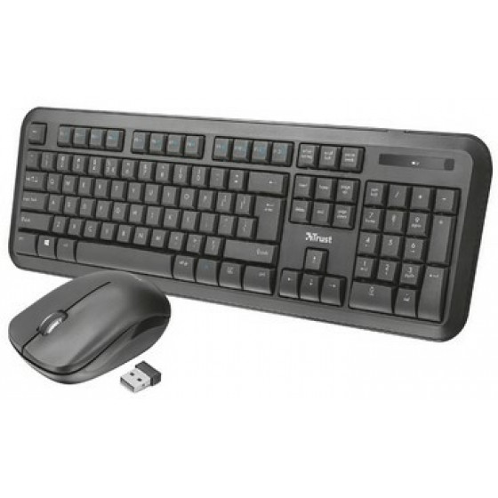 TRUST NOVA WIRELESS GR KEYBOARD WITH MOUSE �������� - (23015)