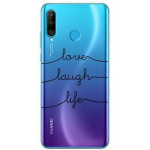 INOS ���� TPU ��� HUAWEI P30 LITE ART THEME LOVE-LAUGH-LIFE - (5205598125547)