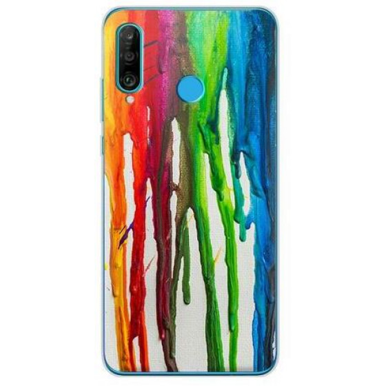 INOS ���� TPU ��� HUAWEI P30 LITE ART THEME VERTICAL WATERCOLOR - (5205598125622)