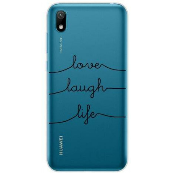 INOS ���� TPU ��� HUAWEI Y5 2019 ART THEME LOVE-LAUGH-LIFE - (5205598125554)