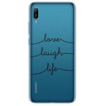INOS ���� TPU ��� HUAWEI Y6 2019 ART THEME LOVE-LAUGH-LIFE - (5205598125561)