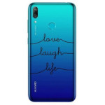 INOS ���� TPU ��� HUAWEI Y7 2019 ART THEME LOVE-LAUGH-LIFE - (5205598125578)