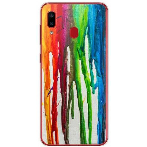INOS ���� TPU ��� SAMSUNG A202F GALAXY A20E ART THEME VERTICAL WATERCOLOR - (5205598124052)