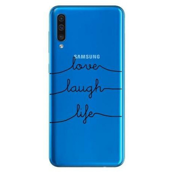 INOS ���� TPU ��� SAMSUNG A505F GALAXY A50/ A307F GALAXY A30S ART THEME LOVE-LAUGH-LIFE - (5205598124106)