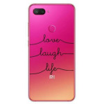 INOS ���� TPU ��� XIAOMI MI 8 LITE ART THEME LOVE-LAUGH-LIFE - (5205598125592)