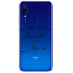 INOS ���� TPU ��� XIAOMI REDMI 7 ART THEME LOVE-LAUGH-LIFE - (5205598124168)