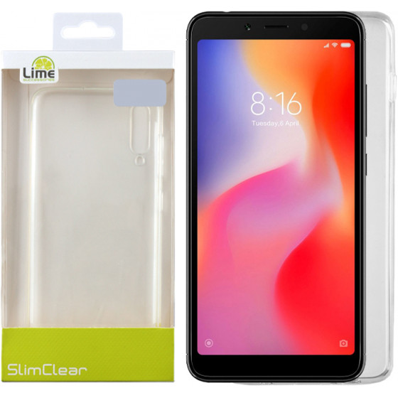 LIME SUCCESSORIES ���� ��� XIAOMI REDMI 6 SLIMCLEAR TPU ������� - (5205308239762)