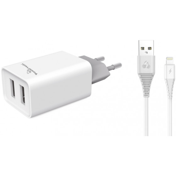 POWERTECH ��������� ������ ��� ������� LIGHTNING PT-777 2X USB 2.1A