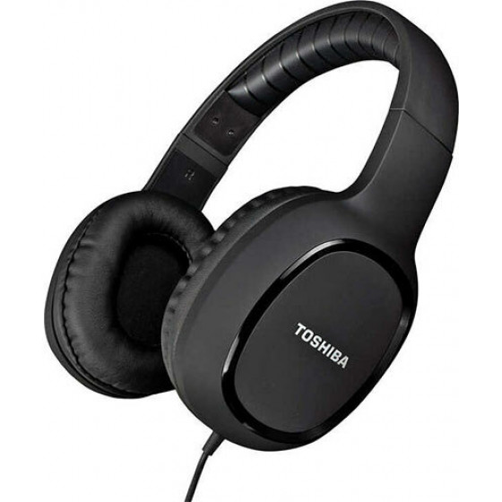 TOSHIBA AUDIO WIRED OVER EAR HEADPHONES BLACK - (RZE-D160H-BLK)