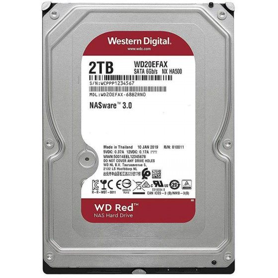 WESTERN DIGITAL ���������� ������� ������ 2TB RED - (WD20EFAX)