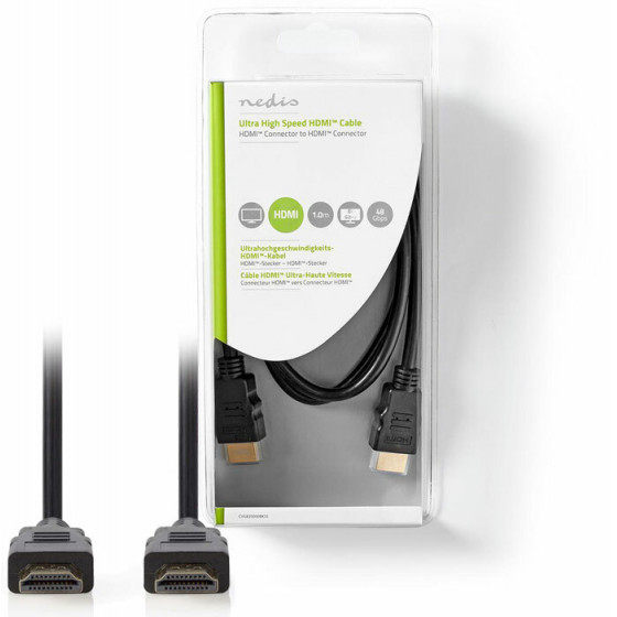 NEDIS ULTRA HIGH SPEED HDMI CABLE 1.0M M-M - (CVGB35000BK10)