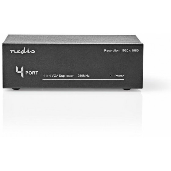 NEDIS 4-PORT VGA SPLITTER BLACK - (CSPL5904BK)