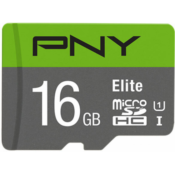 PNY 16GB ELITE MICROSDHC MEMORY CARD - (P-SDU16GU185GW-GE)