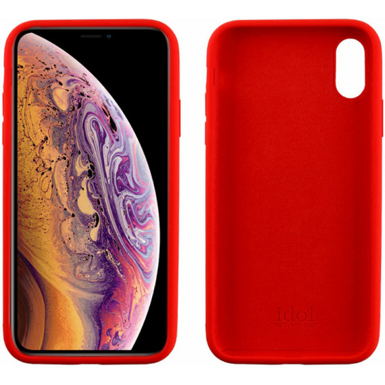 IDOL 1991 ���� ��� IPHONE XS/X VELVET TPU 4 SIDE RED - (5205308232619)