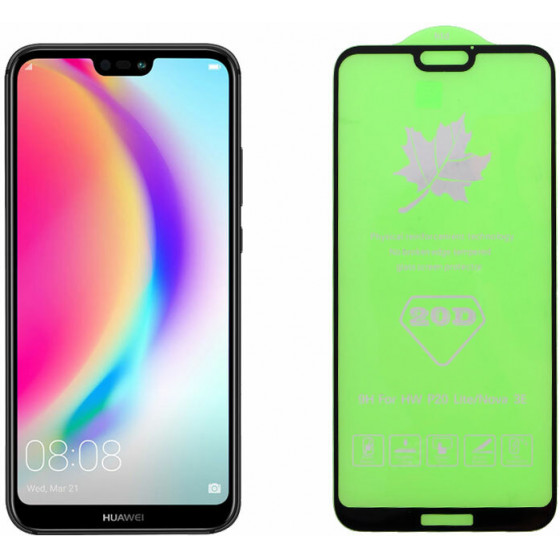 IDOL 1991 TEMPERED GLASS ��� HUAWEI P20 LITE 9H 0.25MM 20D FULL GLUE SEMI CURVED BLACK - (5205308251368)