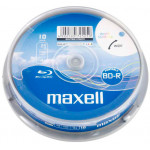 MAXELL BLU RAY BD-R 25GB SINGLE LAYER 4X SPEED PRINTABLE CAKE 10 - (DVD0388)