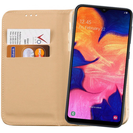 VOLTE-TEL ���� ��� SAMSUNG A10 2019 A105 POCKET MAGNET BOOK STAND GOLD - (5205308239793)