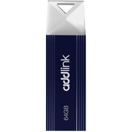 ADDLINK USB FLASH DRIVE 64GB U12 USB 2.0 ALUMINIUM DARK BLUE - (AD64GBU12D2)