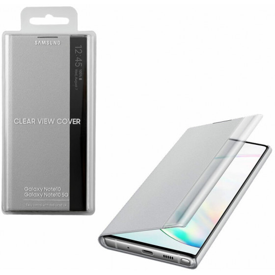 SAMSUNG ���� ��� NOTE 10 N970 CLEAR VIEW STANDING SILVER - (EF-ZN970CSEGWW)