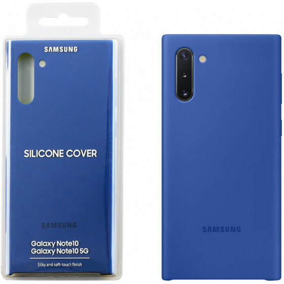 SAMSUNG ���� ��� NOTE 10 N970 SILICONE COVER BLUE - (EF-PN970TLEGWW)