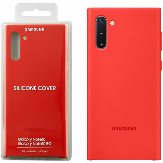 SAMSUNG ���� ��� NOTE 10 N970 SILICONE COVER RED - (EF-PN970TREGWW)