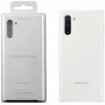 SAMSUNG ���� ��� NOTE 10 N970 SILICONE COVER WHITE - (EF-PN970TWEGWW)