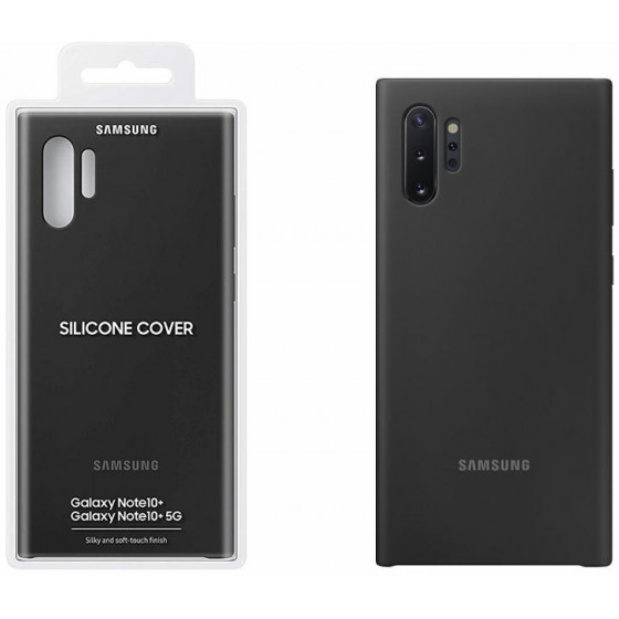SAMSUNG ���� ��� NOTE 10 PLUS N975 SILICONE COVER BLACK - (EF-PN975TBEGWW)