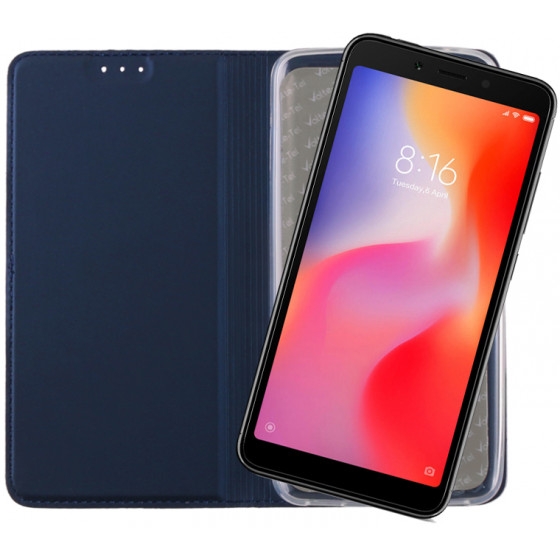 VOLTE-TEL ���� ��� XIAOMI REDMI 6A/6 MAGNET BOOK STAND DARK BLUE - (5205308240560)