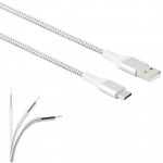 LAMTECH BRAIDED USB 2.0 CABLE USB-C MALE TO USB-A MALE ����� 2M - (LAM450299)