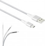 LAMTECH BRAIDED USB 2.0 TO MICRO USB CABLE ����� 2M - (LAM450275)