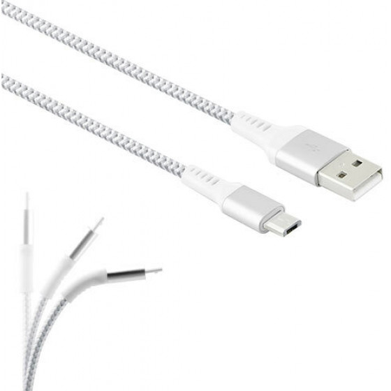 LAMTECH BRAIDED USB 2.0 TO MICRO USB CABLE ����� 2M - (LAM450275)