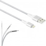 LAMTECH LIGHTNING TO USB HIGH QUALITY UNBREAKABLE CABLE SILVER - (LAM450282)