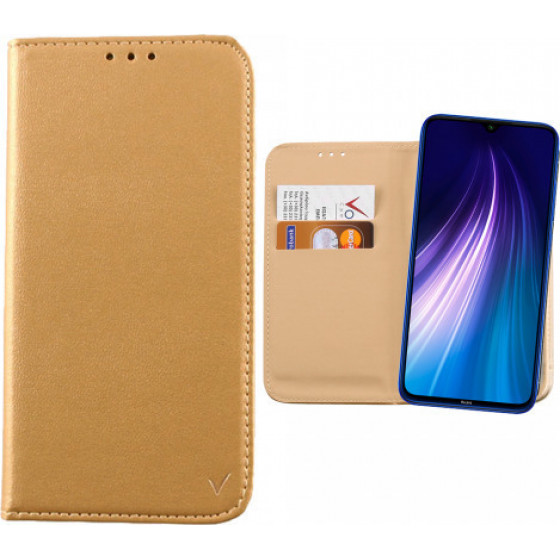 VOLTE-TEL ���� ��� XIAOMI REDMI NOTE 8 POCKET MAGNET BOOK STAND GOLD - (5205308255663)