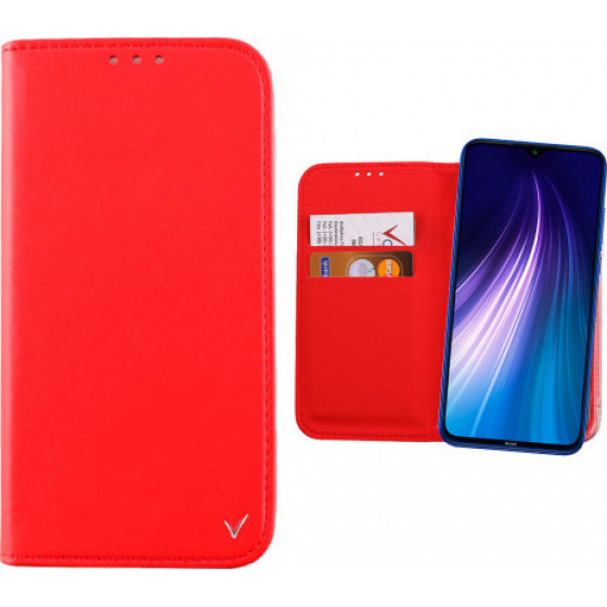 VOLTE-TEL ���� ��� XIAOMI REDMI NOTE 8 POCKET MAGNET BOOK STAND RED - (5205308255670)