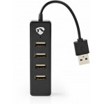 NEDIS USB HUB 4-PORT USB 2.0 BLACK - (UHUBU2420BK)