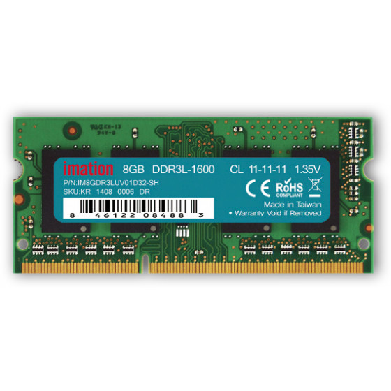 IMATION ����� DDR3L SODIMM 8GB 1600MHZ PC3-12800 CL11 - (KR14080006DR)
