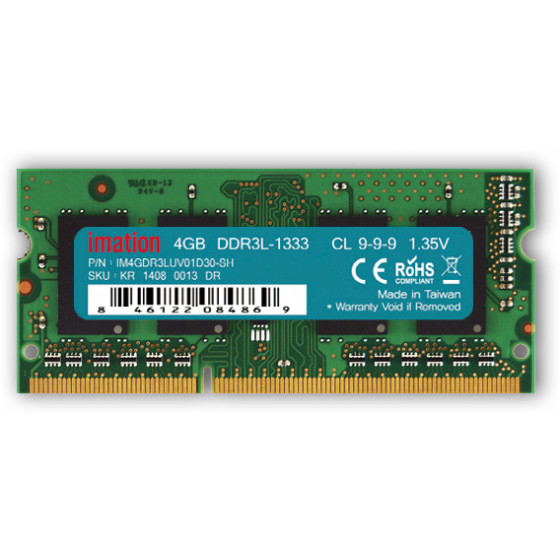 IMATION ����� DDR3L SODIMM 4GB 1333MHZ PC3-10600 CL9 - (KR14080013DR)