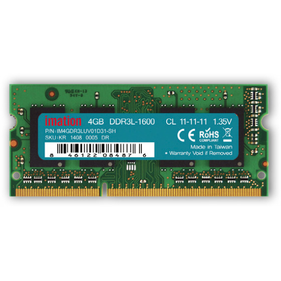 IMATION ����� DDR3L SODIMM 4GB 1600MHZ PC3-12800 CL11 - (KR14080005DR)