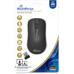 MEDIARANGE OPTICAL MOUSE 3-BUTTON BLACK WIRELESS - (MROS209)