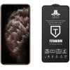 IDOL 1991 TEMPERED GLASS ��� IPHONE 11 PRO MAX/XS MAX 9H 0.25MM TITANIUM SEMI CURVED FULL GLUE BLACK - (5205308258565)