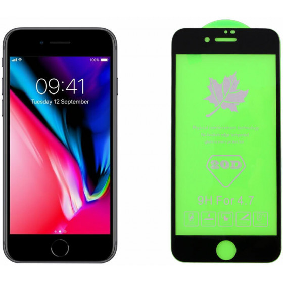 IDOL 1991 TEMPERED GLASS ��� IPHONE 8/7 9H 0.25MM 20D FULL GLUE BLACK - (5205308256707)