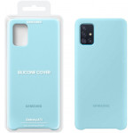 SAMSUNG ���� ��� A51 A515 SILICONE COVER BLUE - (EF-PA515TLEGEU)