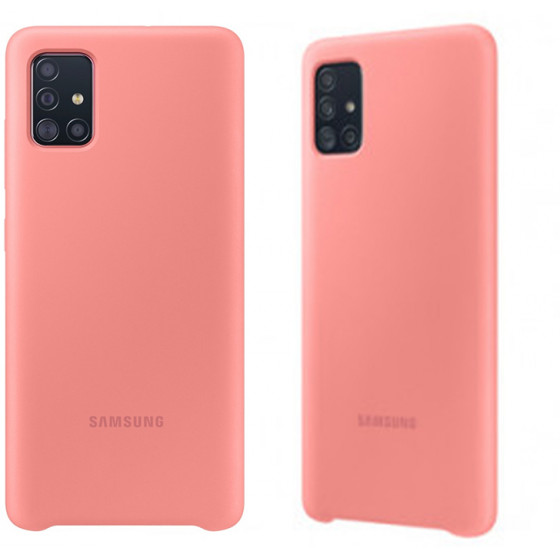 SAMSUNG ���� ��� A51 A515 SILICONE COVER PINK - (EF-PA515TPEGEU)
