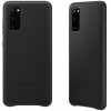 SAMSUNG ���� ��� S20 G980 LEATHER COVER BLACK - (EF-VG980LBEGEU)