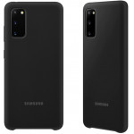 SAMSUNG ���� ��� S20 G980 SILICONE COVER BLACK - (EF-PG980TBEGEU)