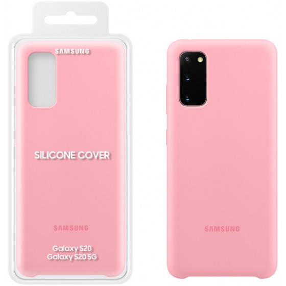 SAMSUNG ���� ��� S20 G980 SILICONE COVER PINK - (EF-PG980TPEGEU)