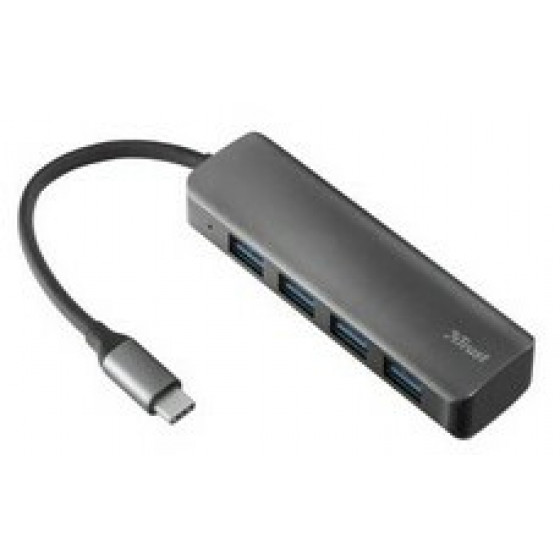 TRUST HALYX ALUMINIUM USB-C TO 4-PORT USB-A 3.2 HUB - (23328)