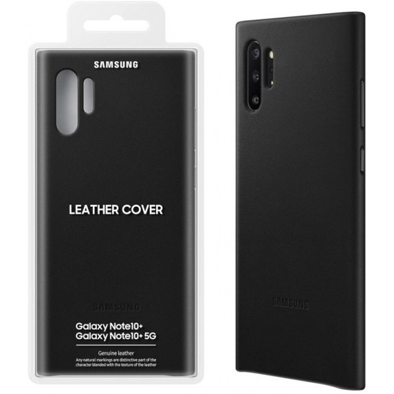 SAMSUNG ���� ��� NOTE 10 PLUS N975 LEATHER COVER BLACK - (EF-EFVN975LBEGWW)